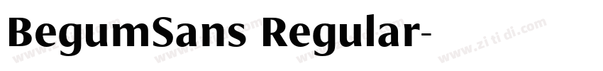 BegumSans Regular字体转换